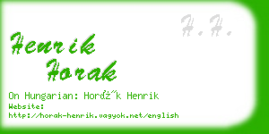 henrik horak business card